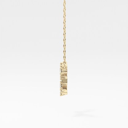0.103 TCW Round Lab Grown Diamond Virgo Zodiac Constellation Necklace