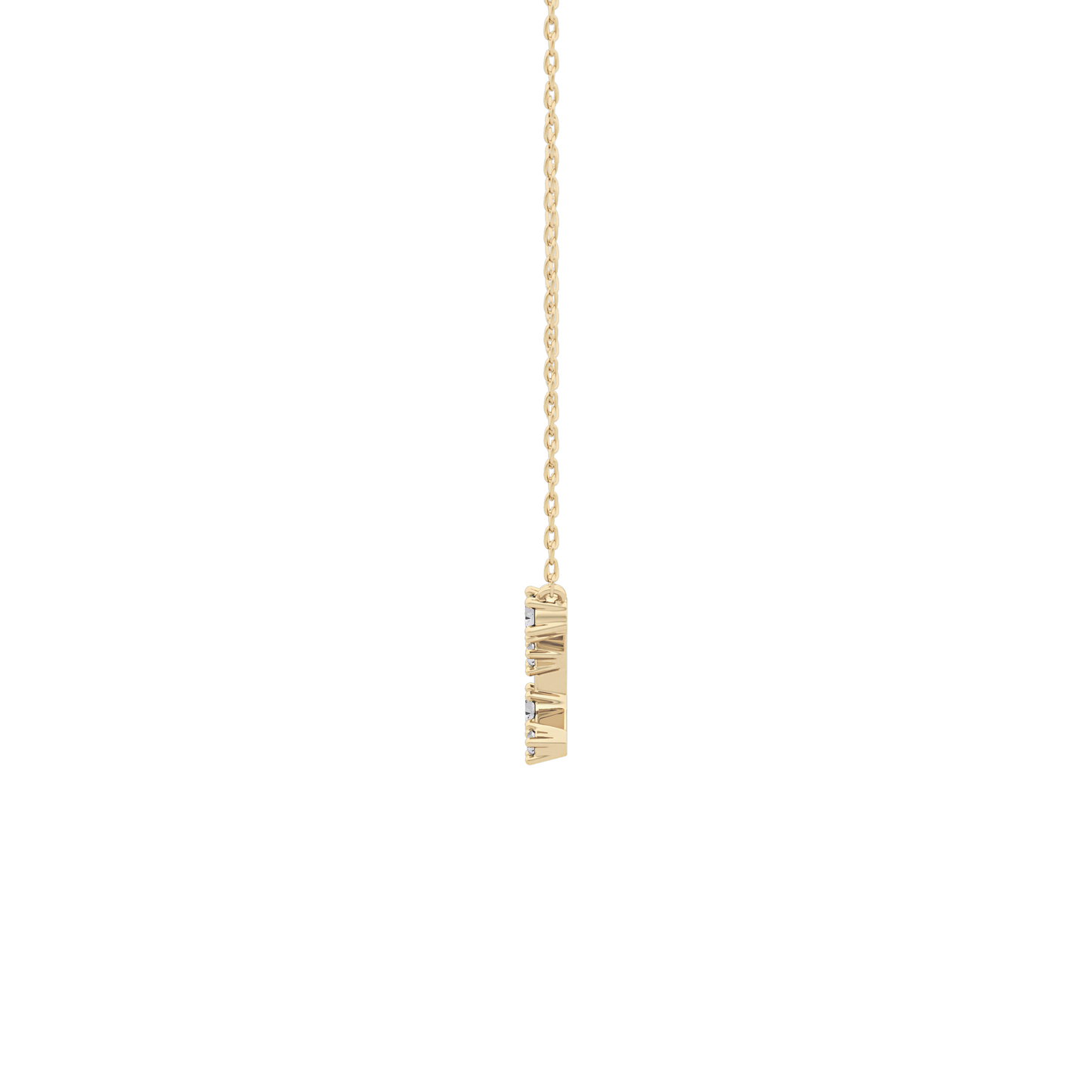 0.103 TCW Round Lab Grown Diamond Virgo Zodiac Constellation Necklace