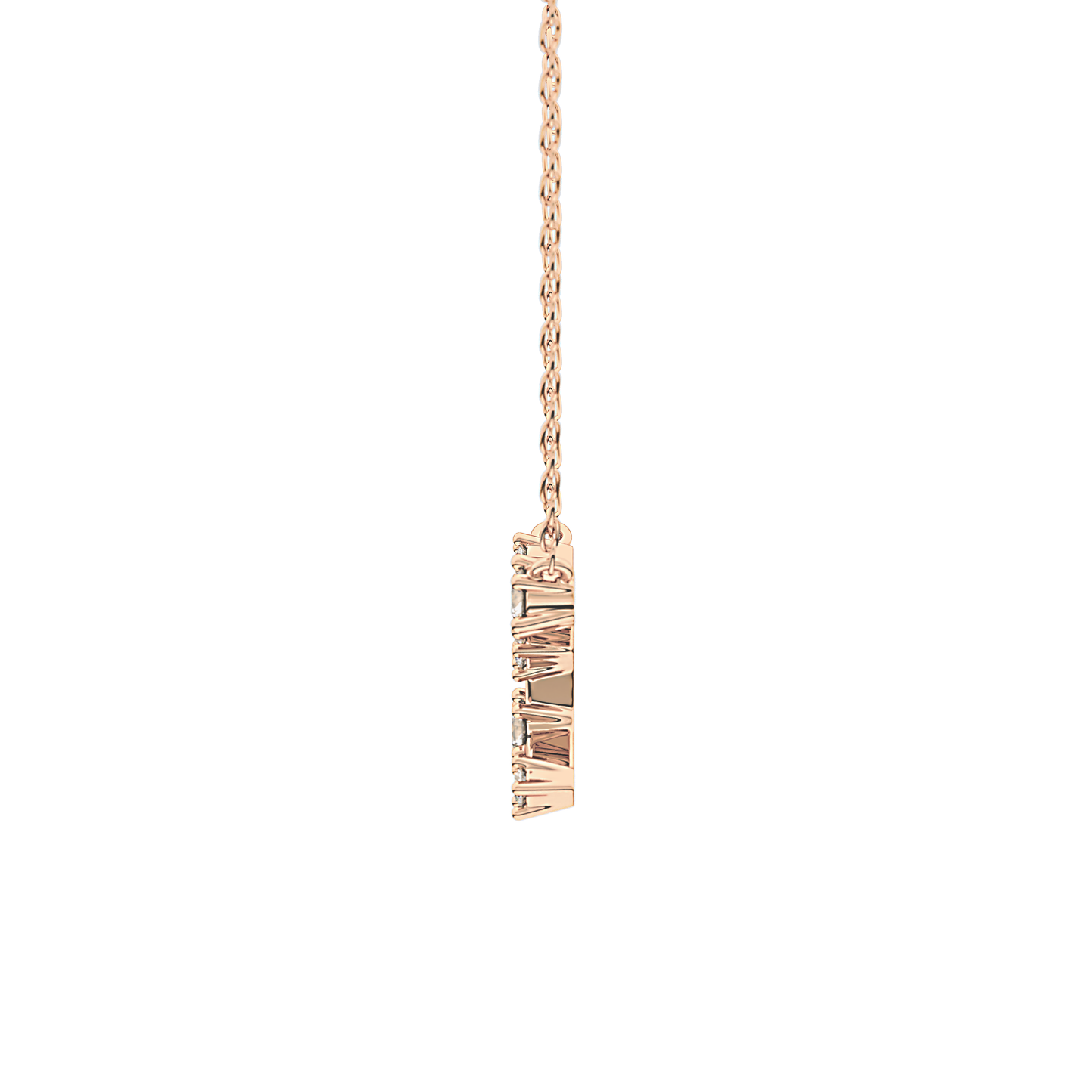 0.103 TCW Round Lab Grown Diamond Virgo Zodiac Constellation Necklace