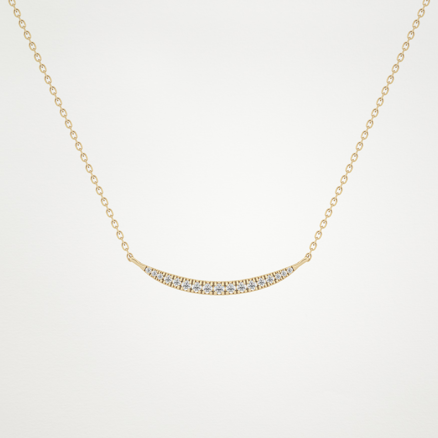 0.091 TCW Round Lab Grown Diamond Multi Stone Necklace
