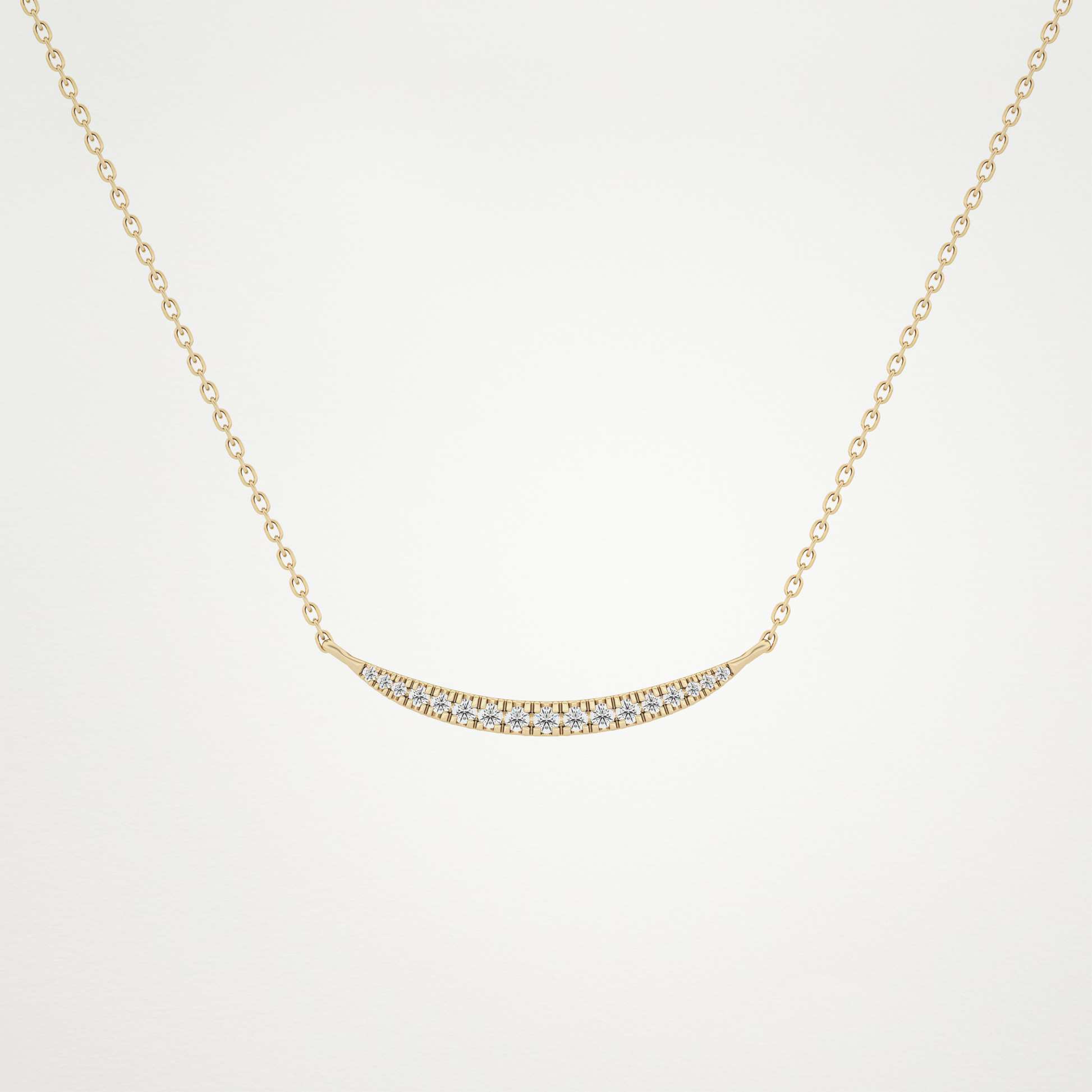 0.091 TCW Round Lab Grown Diamond Multi Stone Necklace