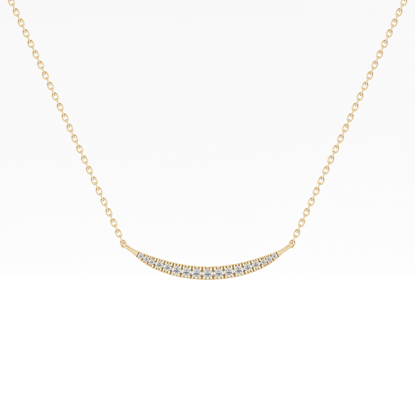 0.091 TCW Round Lab Grown Diamond Multi Stone Necklace