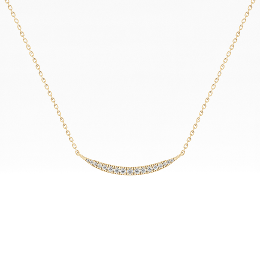 0.091 TCW Round Lab Grown Diamond Multi Stone Necklace