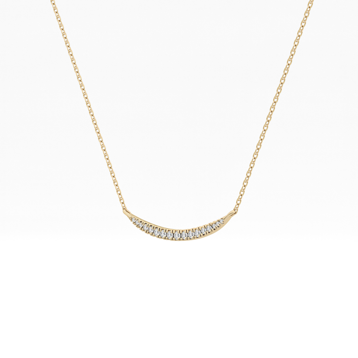 0.091 TCW Round Lab Grown Diamond Multi Stone Necklace