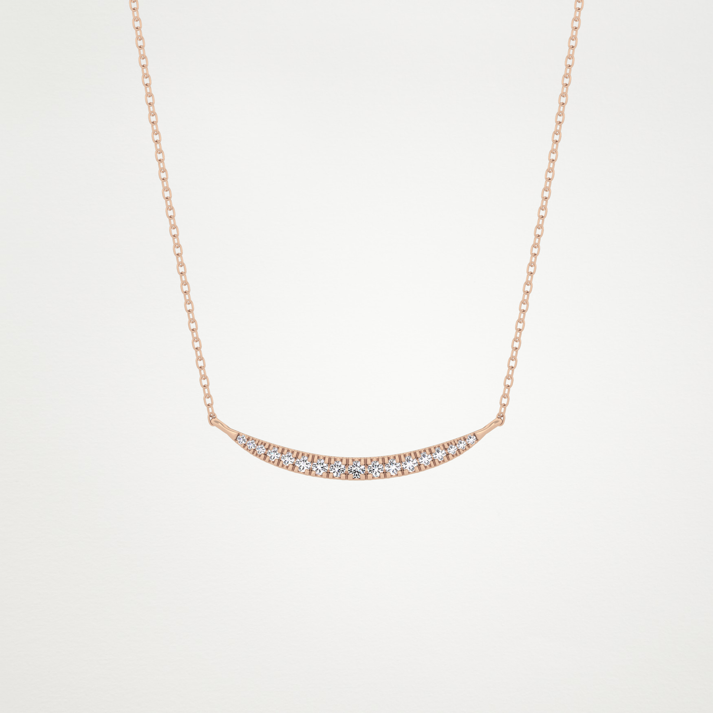 0.091 TCW Round Lab Grown Diamond Multi Stone Necklace