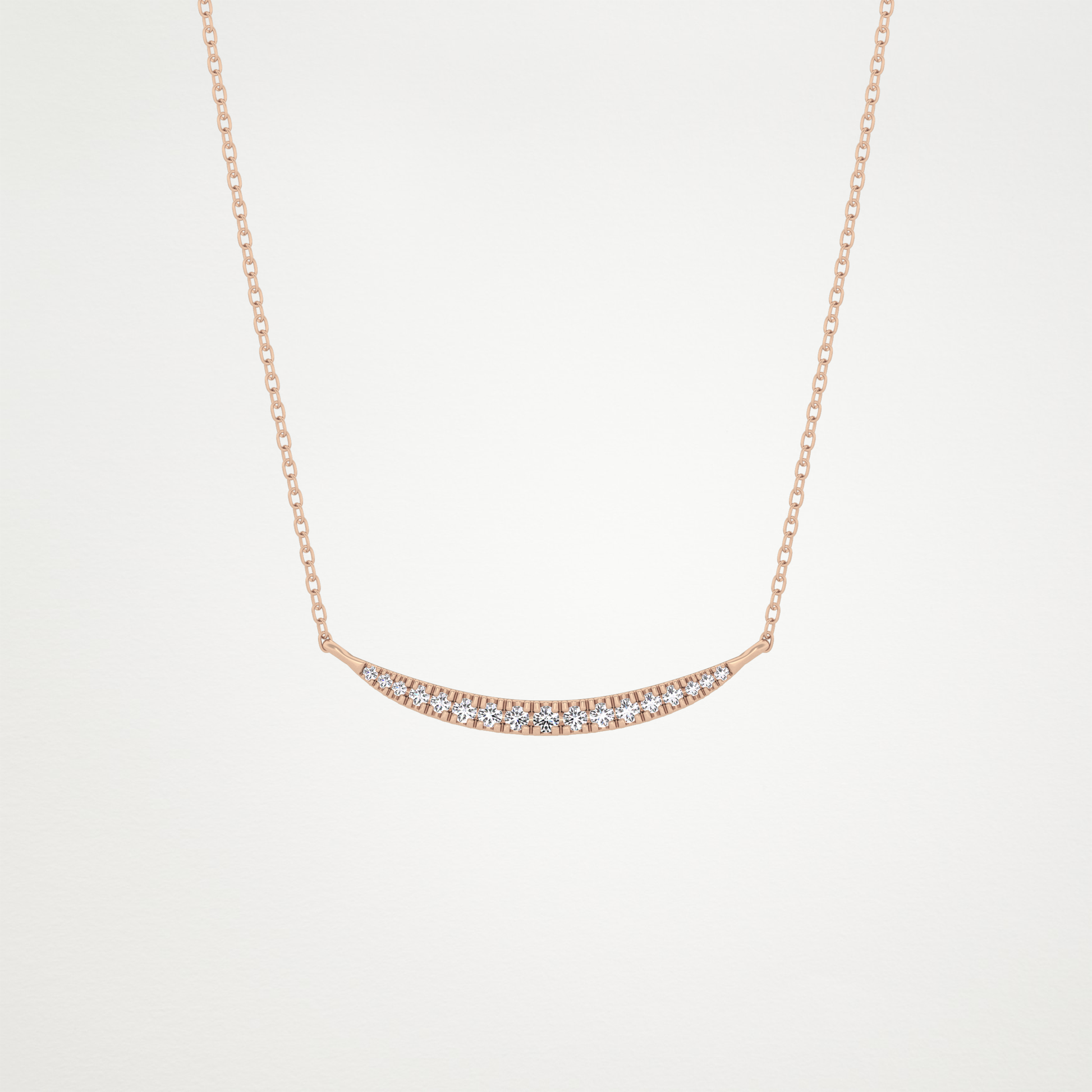 0.091 TCW Round Lab Grown Diamond Multi Stone Necklace