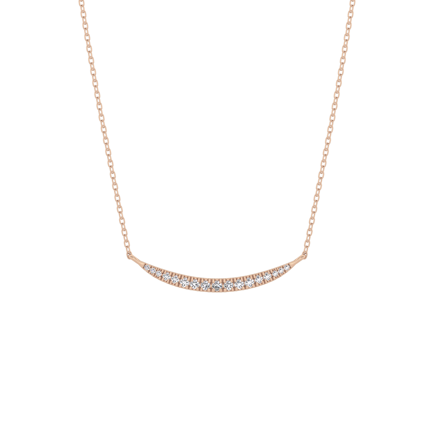 0.091 TCW Round Lab Grown Diamond Multi Stone Necklace