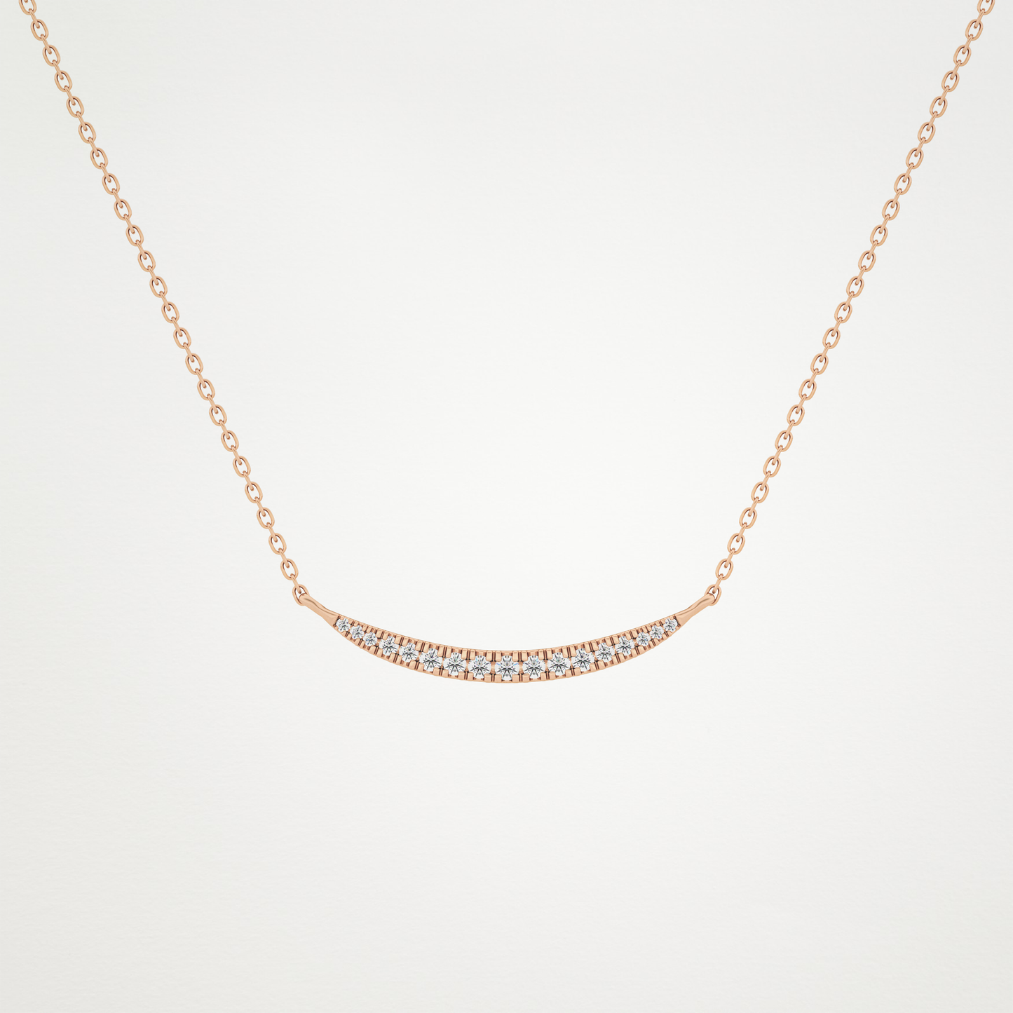 0.091 TCW Round Lab Grown Diamond Multi Stone Necklace