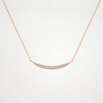 0.091 TCW Round Lab Grown Diamond Multi Stone Necklace