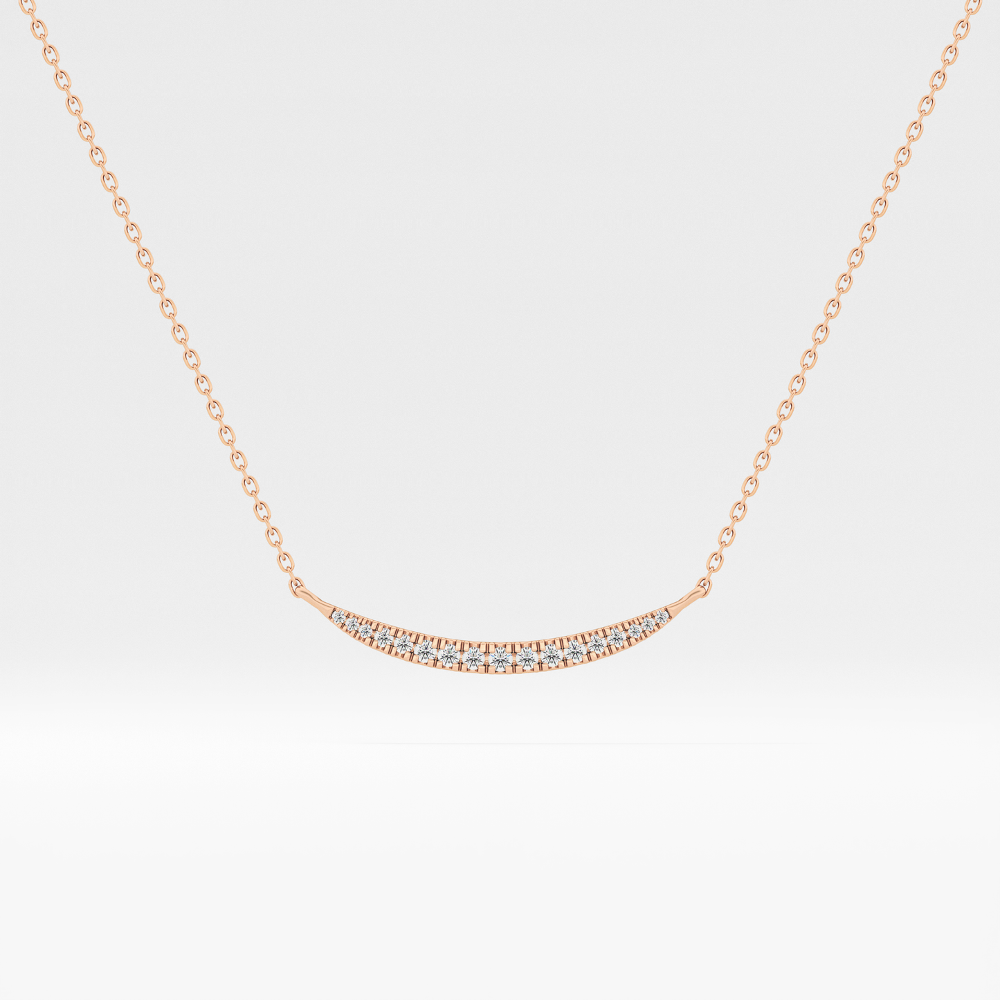 0.091 TCW Round Lab Grown Diamond Multi Stone Necklace