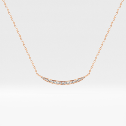 0.091 TCW Round Lab Grown Diamond Multi Stone Necklace