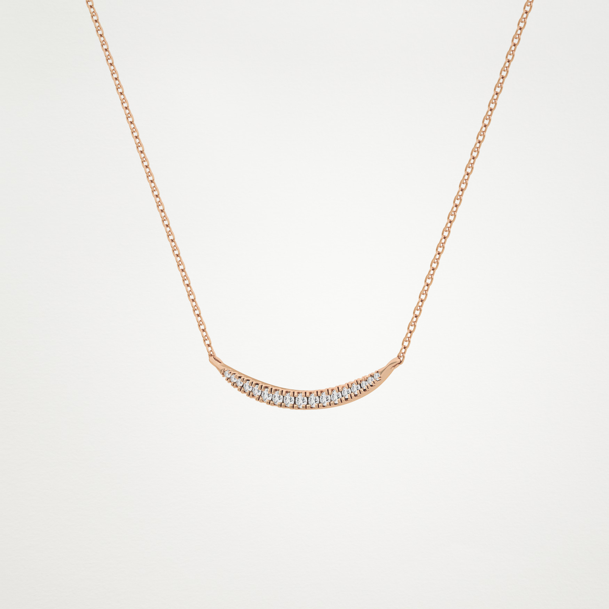 0.091 TCW Round Lab Grown Diamond Multi Stone Necklace