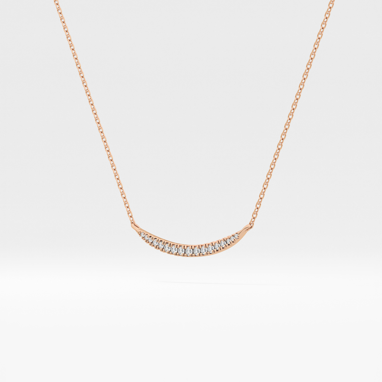 0.091 TCW Round Lab Grown Diamond Multi Stone Necklace