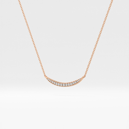 0.091 TCW Round Lab Grown Diamond Multi Stone Necklace