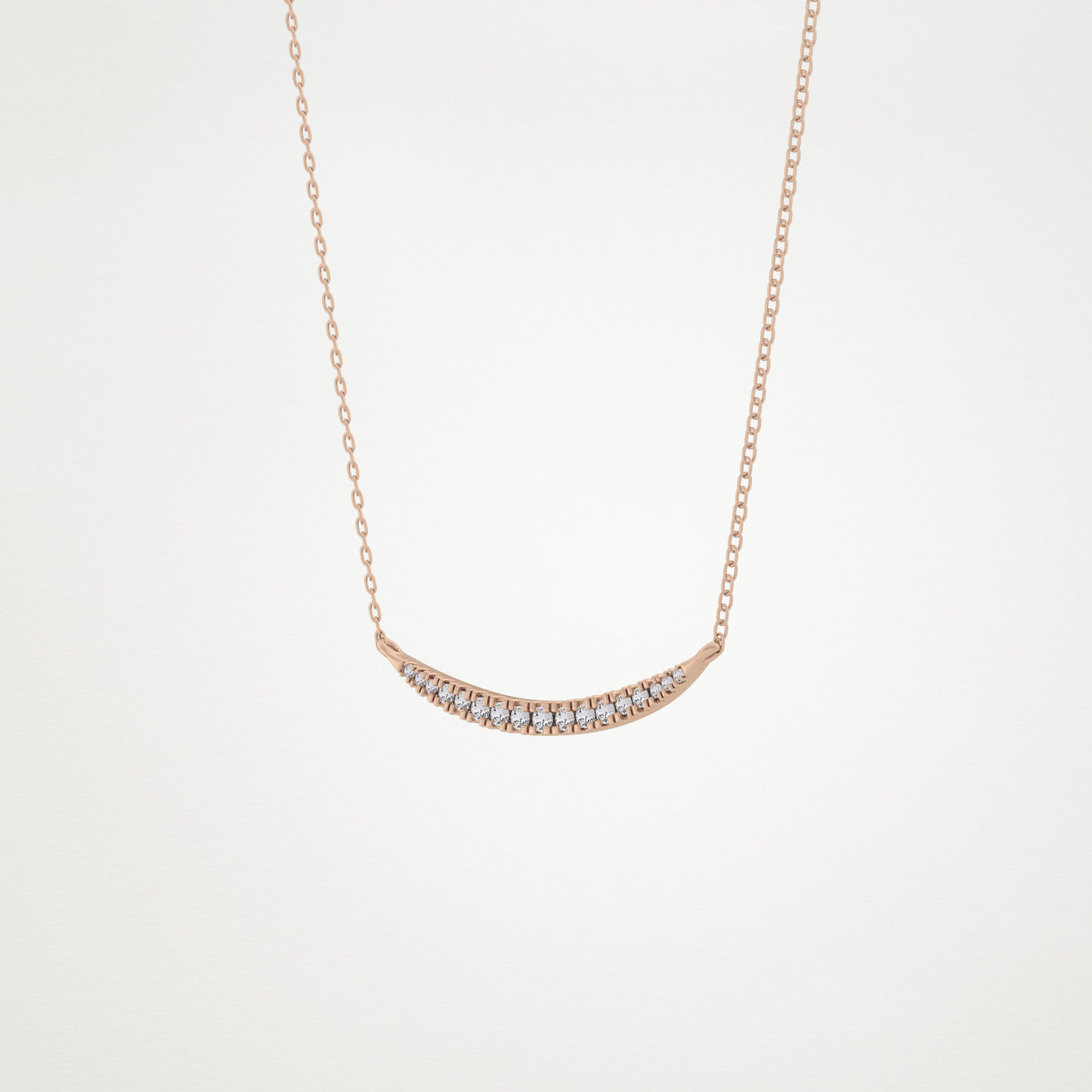 0.091 TCW Round Lab Grown Diamond Multi Stone Necklace