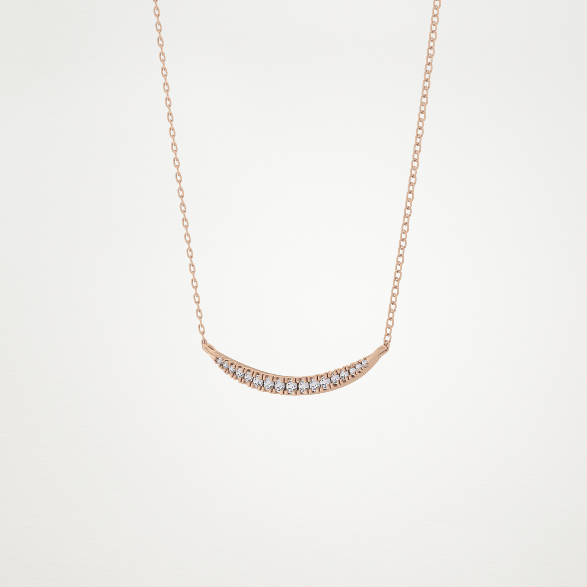 0.091 TCW Round Lab Grown Diamond Multi Stone Necklace