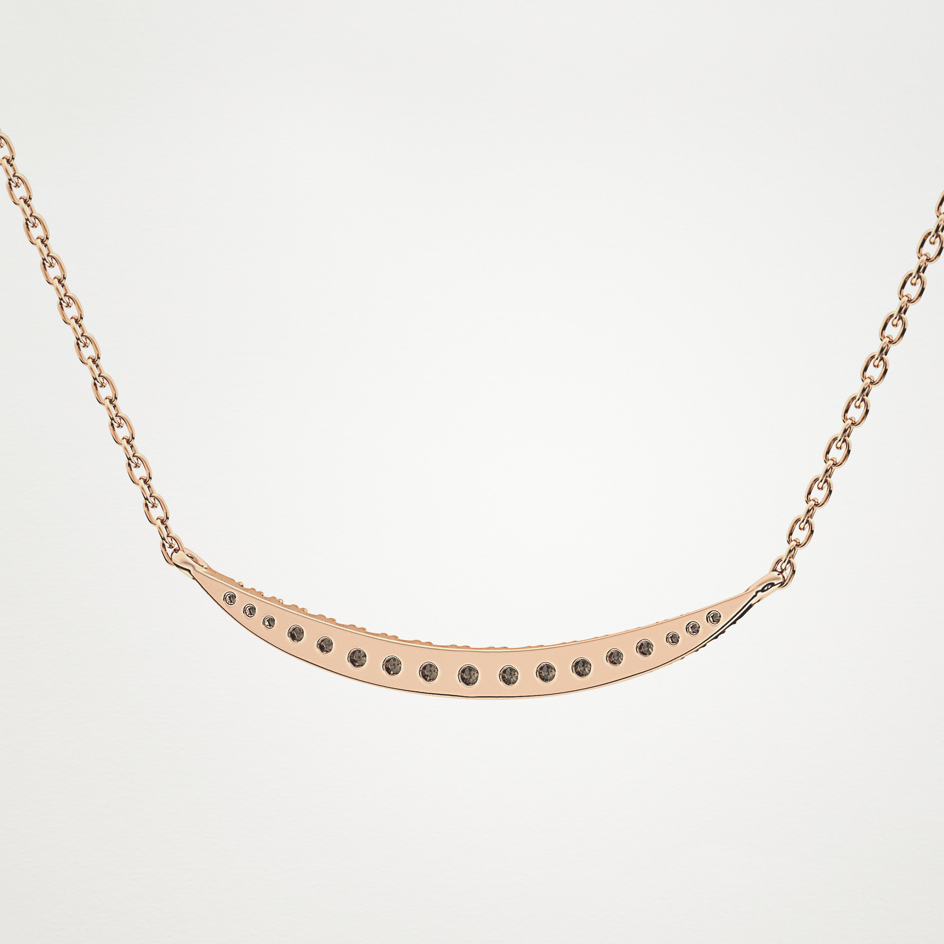 0.091 TCW Round Lab Grown Diamond Multi Stone Necklace