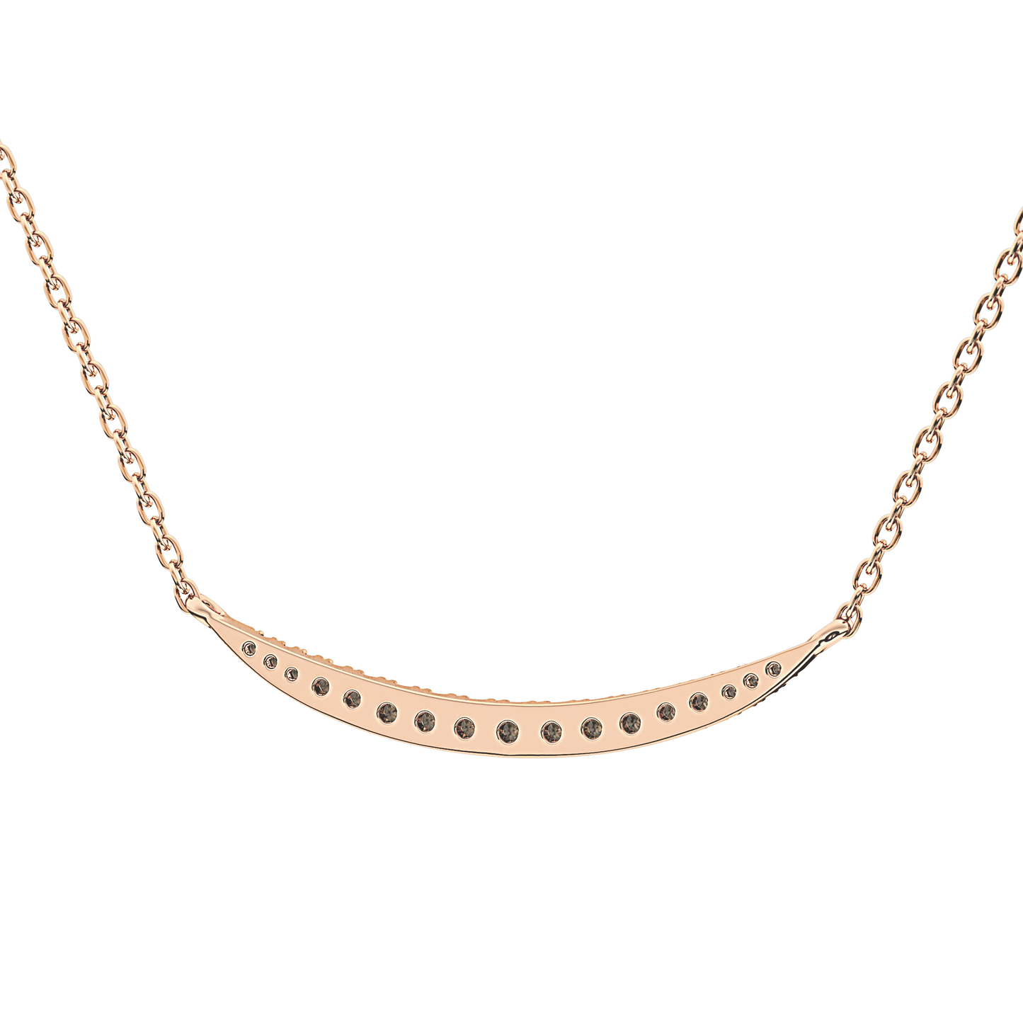 0.091 TCW Round Lab Grown Diamond Multi Stone Necklace