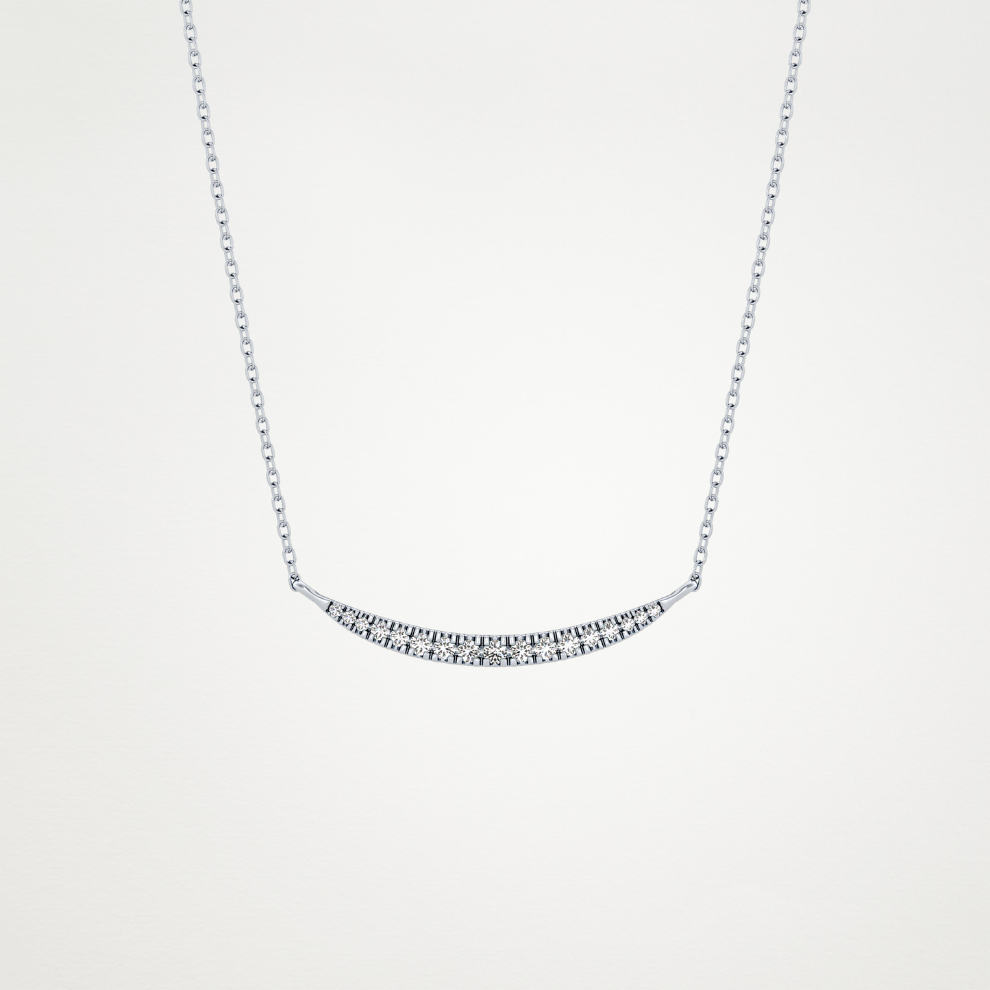 0.091 TCW Round Lab Grown Diamond Multi Stone Necklace