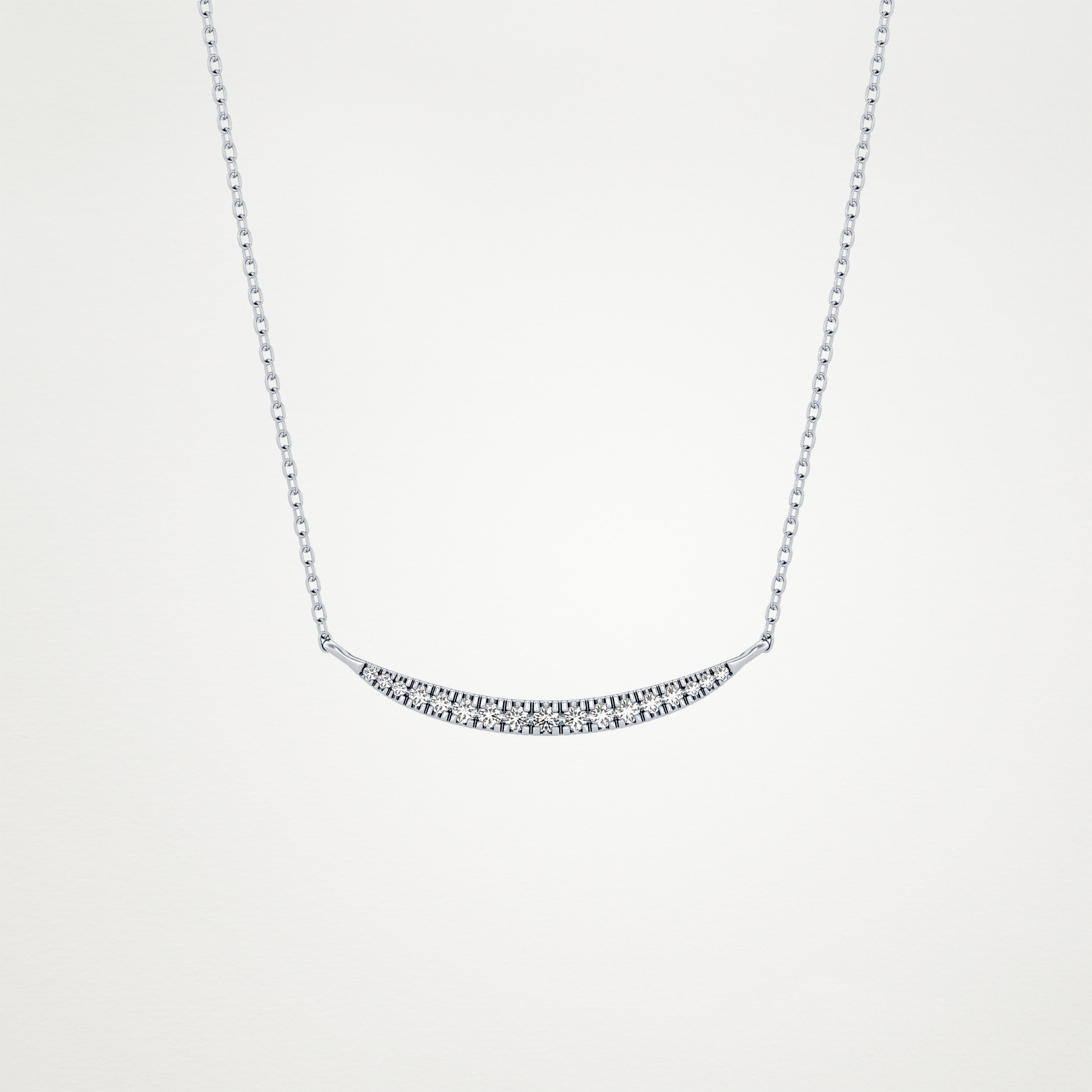 0.091 TCW Round Lab Grown Diamond Multi Stone Necklace