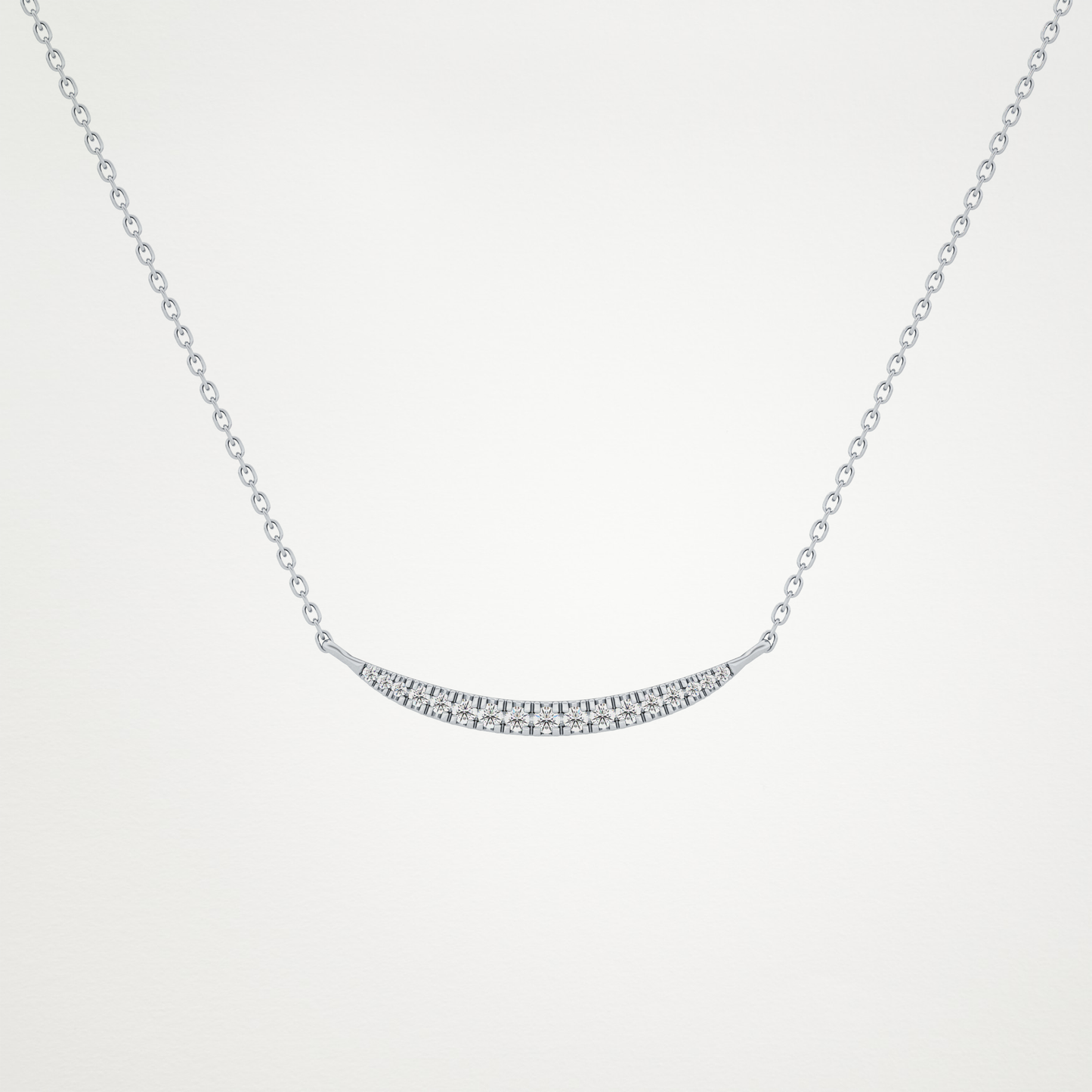 0.091 TCW Round Lab Grown Diamond Multi Stone Necklace