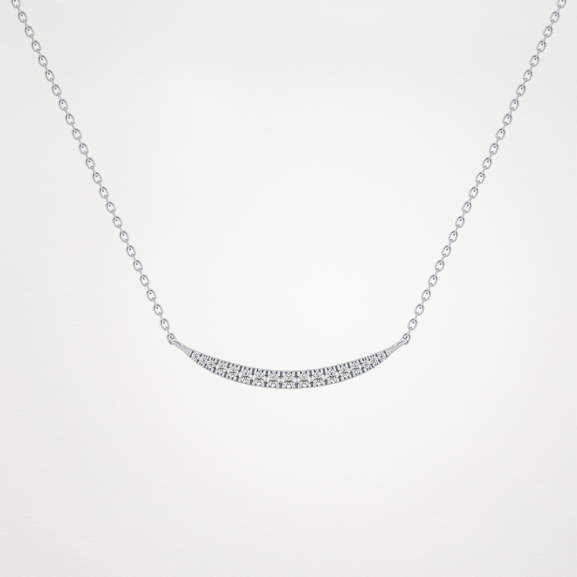 0.091 TCW Round Lab Grown Diamond Multi Stone Necklace