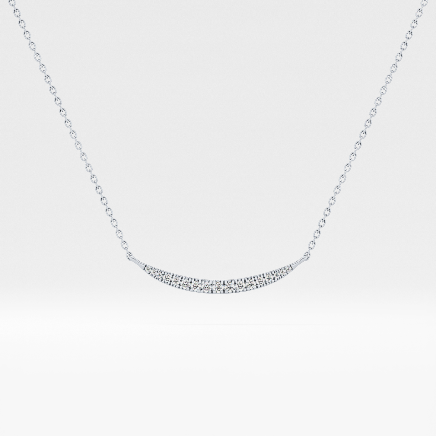 0.091 TCW Round Lab Grown Diamond Multi Stone Necklace