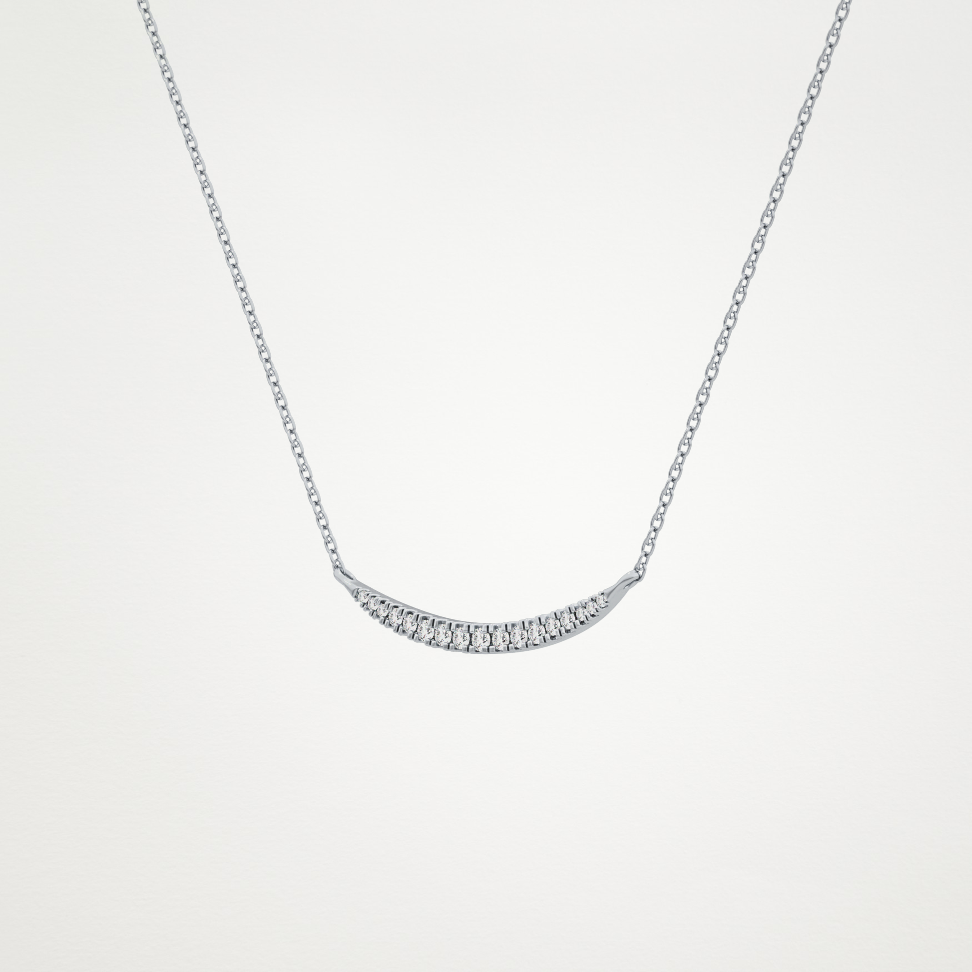 0.091 TCW Round Lab Grown Diamond Multi Stone Necklace