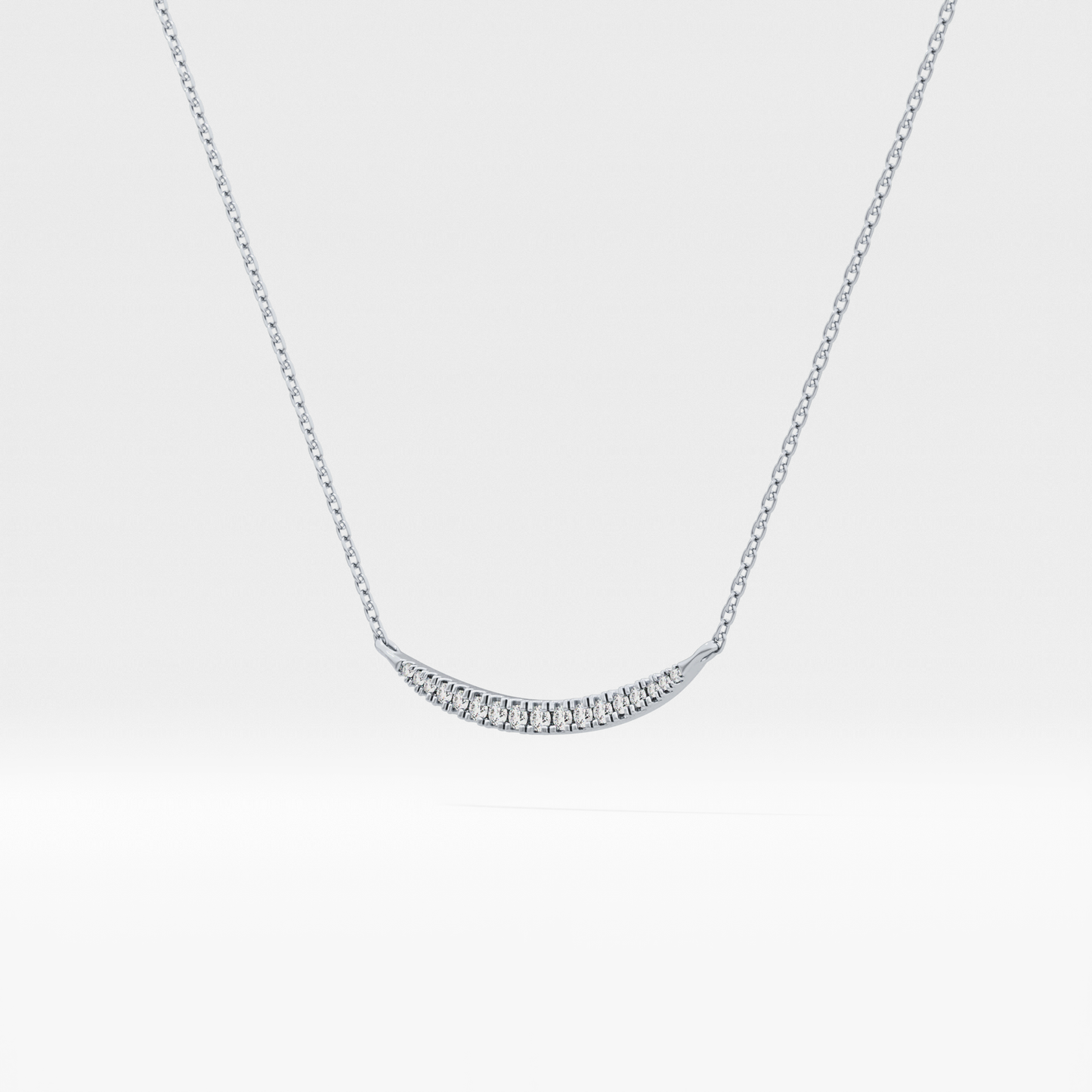 0.091 TCW Round Lab Grown Diamond Multi Stone Necklace