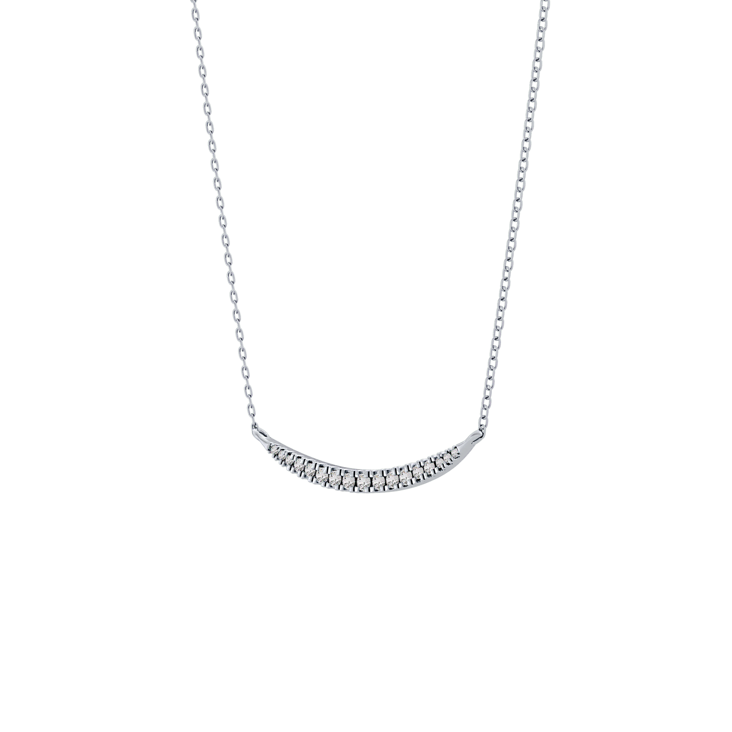 0.091 TCW Round Lab Grown Diamond Multi Stone Necklace