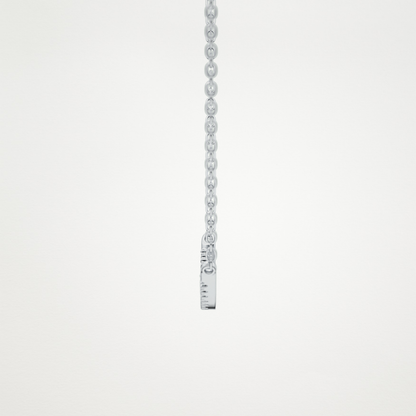 0.091 TCW Round Lab Grown Diamond Multi Stone Necklace
