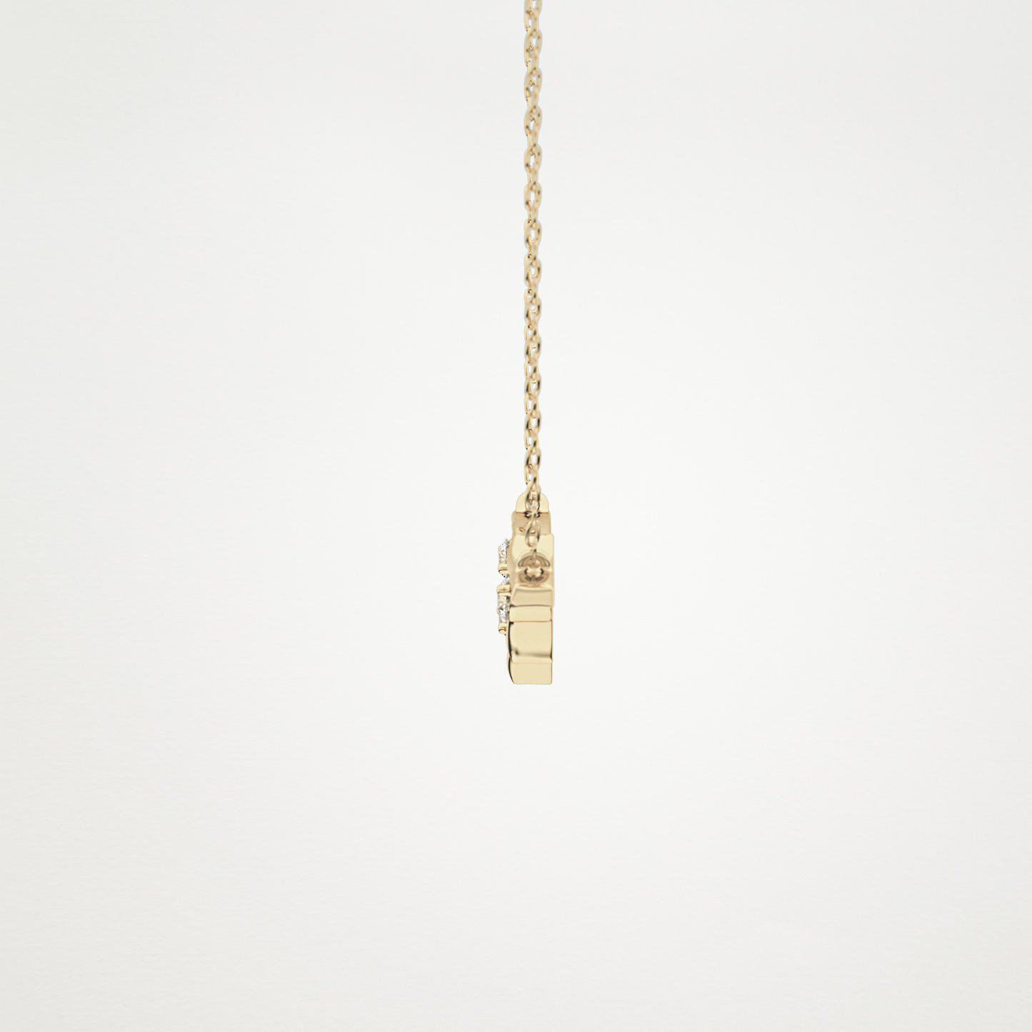 0.07 TCW Round Lab Grown Diamond Twig Necklace