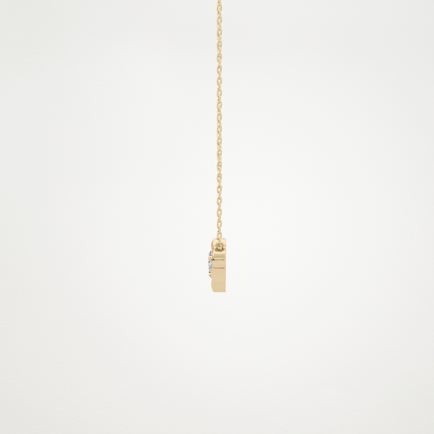 0.07 TCW Round Lab Grown Diamond Twig Necklace