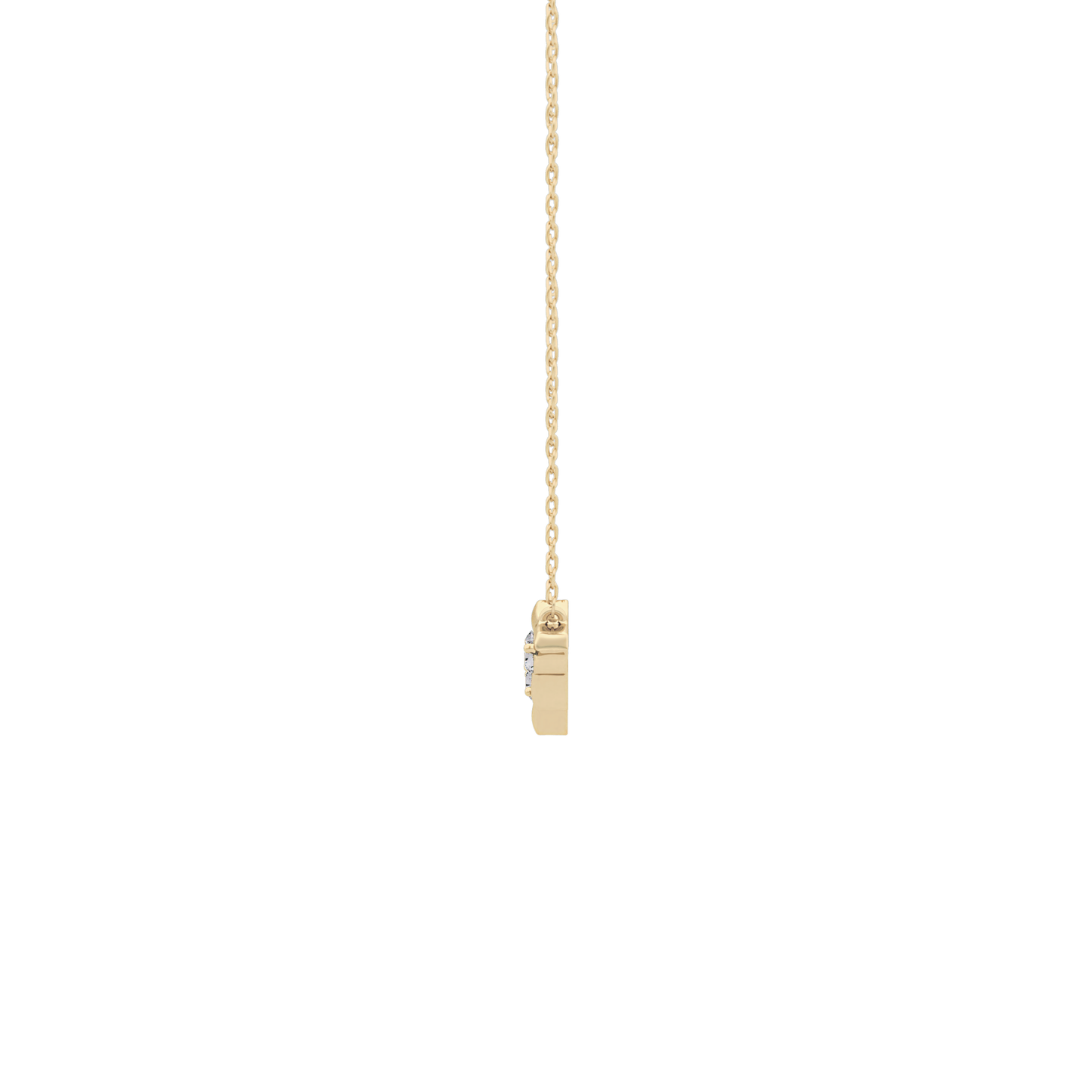 0.07 TCW Round Lab Grown Diamond Twig Necklace