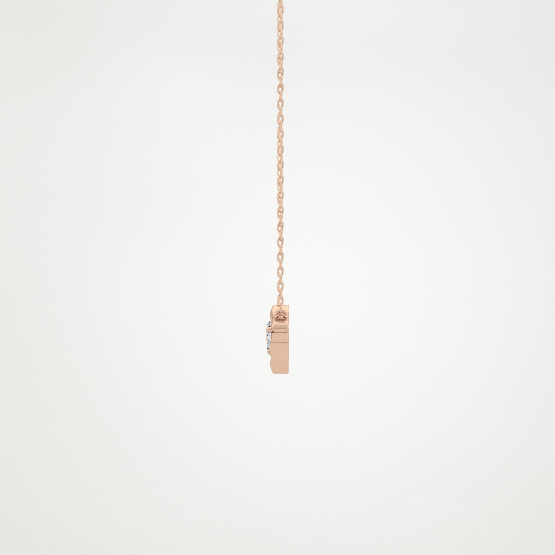0.07 TCW Round Lab Grown Diamond Twig Necklace