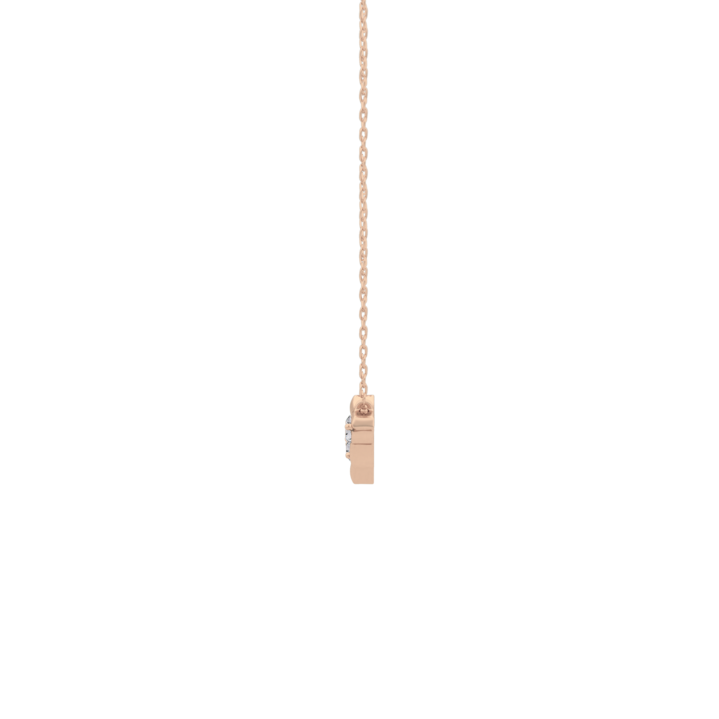0.07 TCW Round Lab Grown Diamond Twig Necklace