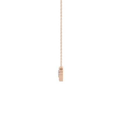 0.07 TCW Round Lab Grown Diamond Twig Necklace
