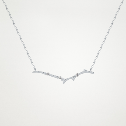 0.07 TCW Round Lab Grown Diamond Twig Necklace