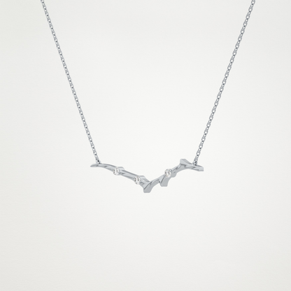0.07 TCW Round Lab Grown Diamond Twig Necklace