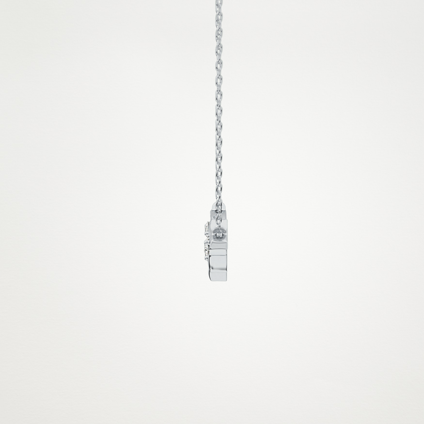 0.07 TCW Round Lab Grown Diamond Twig Necklace