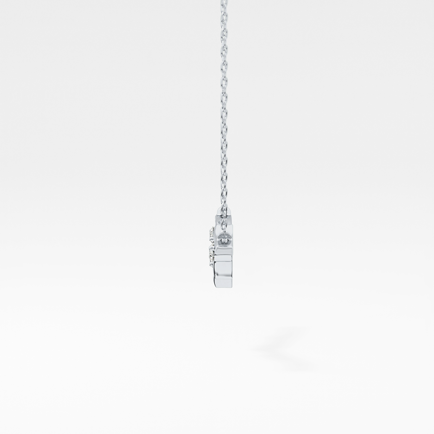 0.07 TCW Round Lab Grown Diamond Twig Necklace