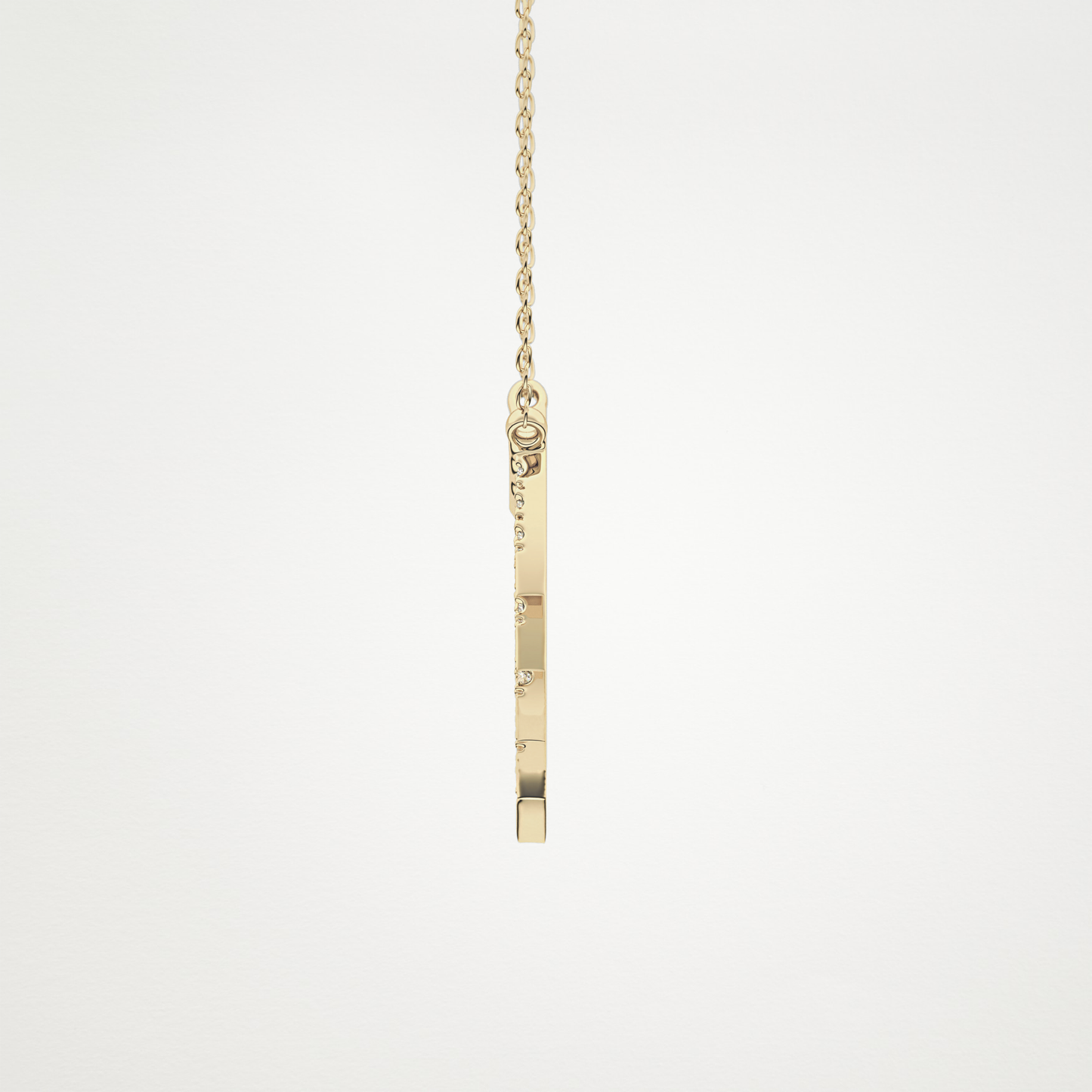 0.426 TCW Round Lab Grown Diamond Rising Sun Necklace