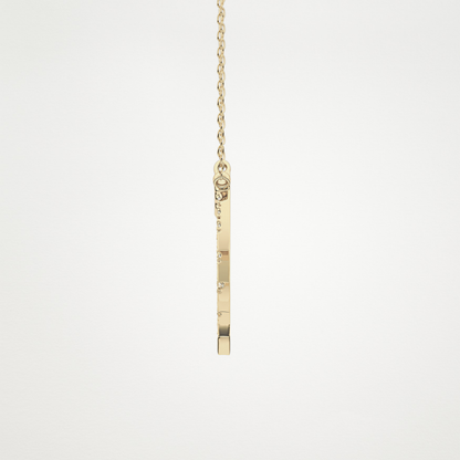 0.426 TCW Round Lab Grown Diamond Rising Sun Necklace