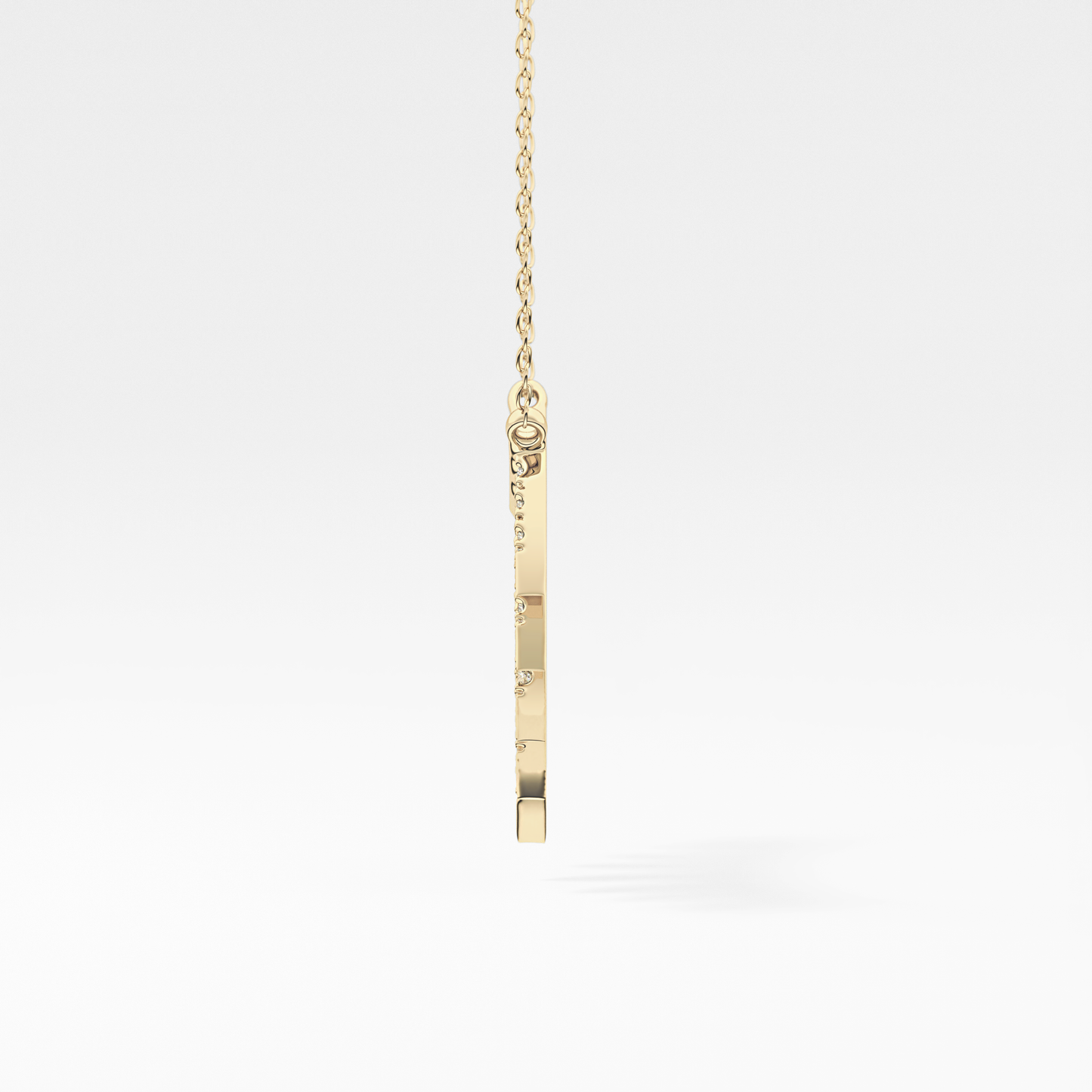 0.426 TCW Round Lab Grown Diamond Rising Sun Necklace