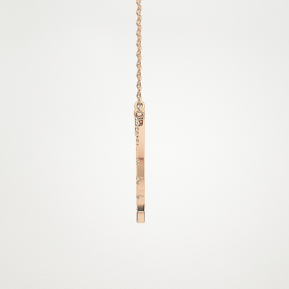 0.426 TCW Round Lab Grown Diamond Rising Sun Necklace