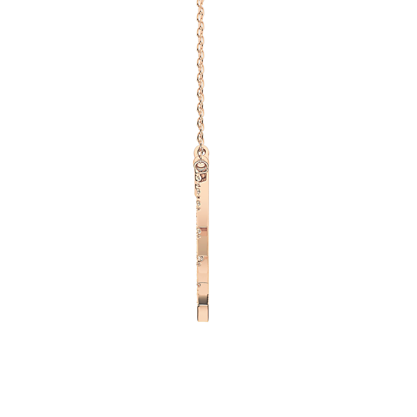0.426 TCW Round Lab Grown Diamond Rising Sun Necklace