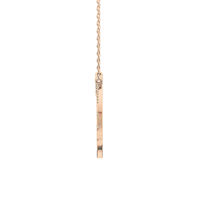 0.426 TCW Round Lab Grown Diamond Rising Sun Necklace