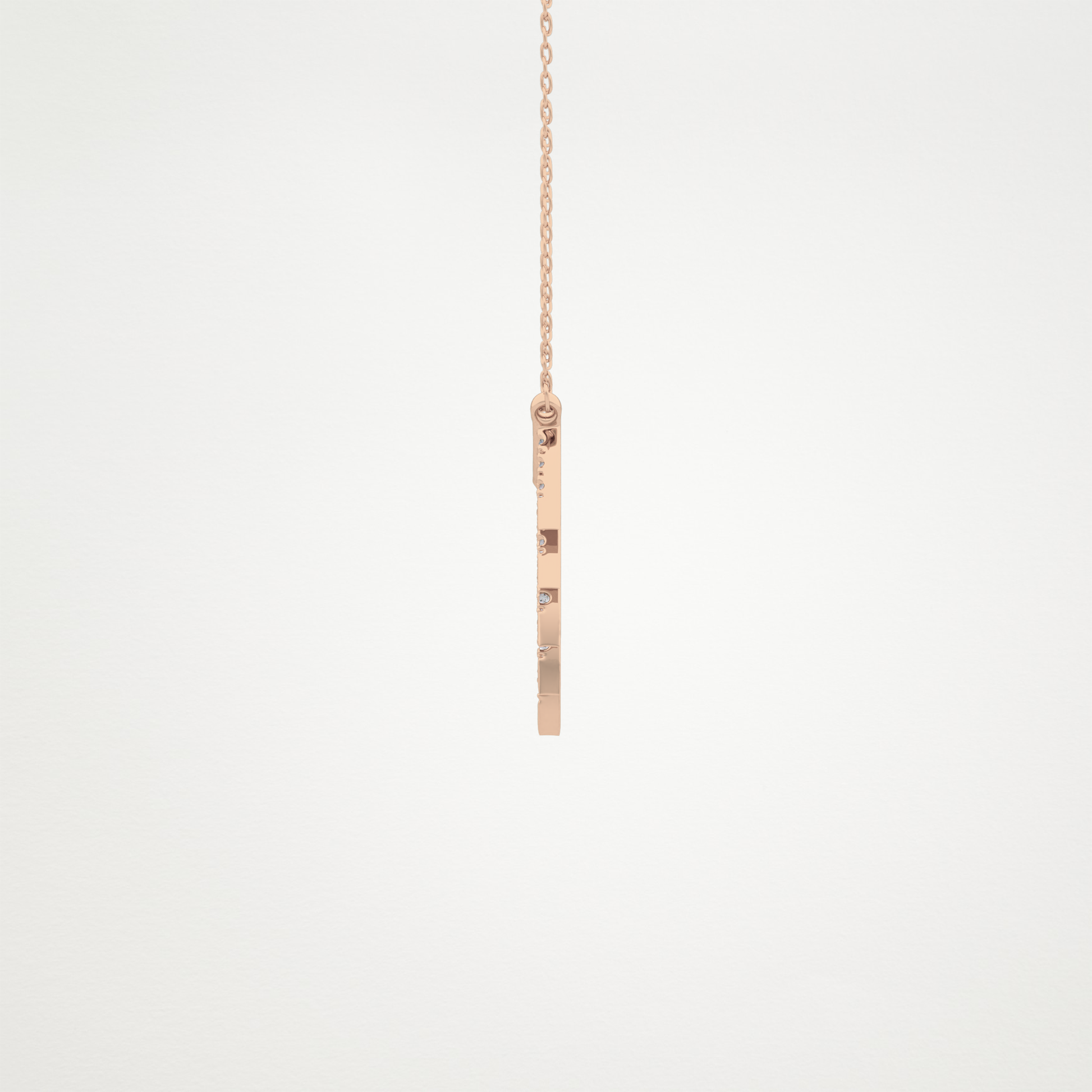 0.426 TCW Round Lab Grown Diamond Rising Sun Necklace