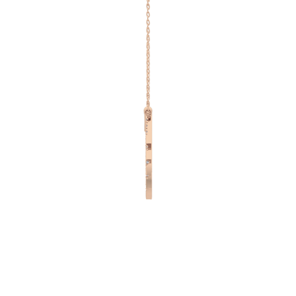0.426 TCW Round Lab Grown Diamond Rising Sun Necklace
