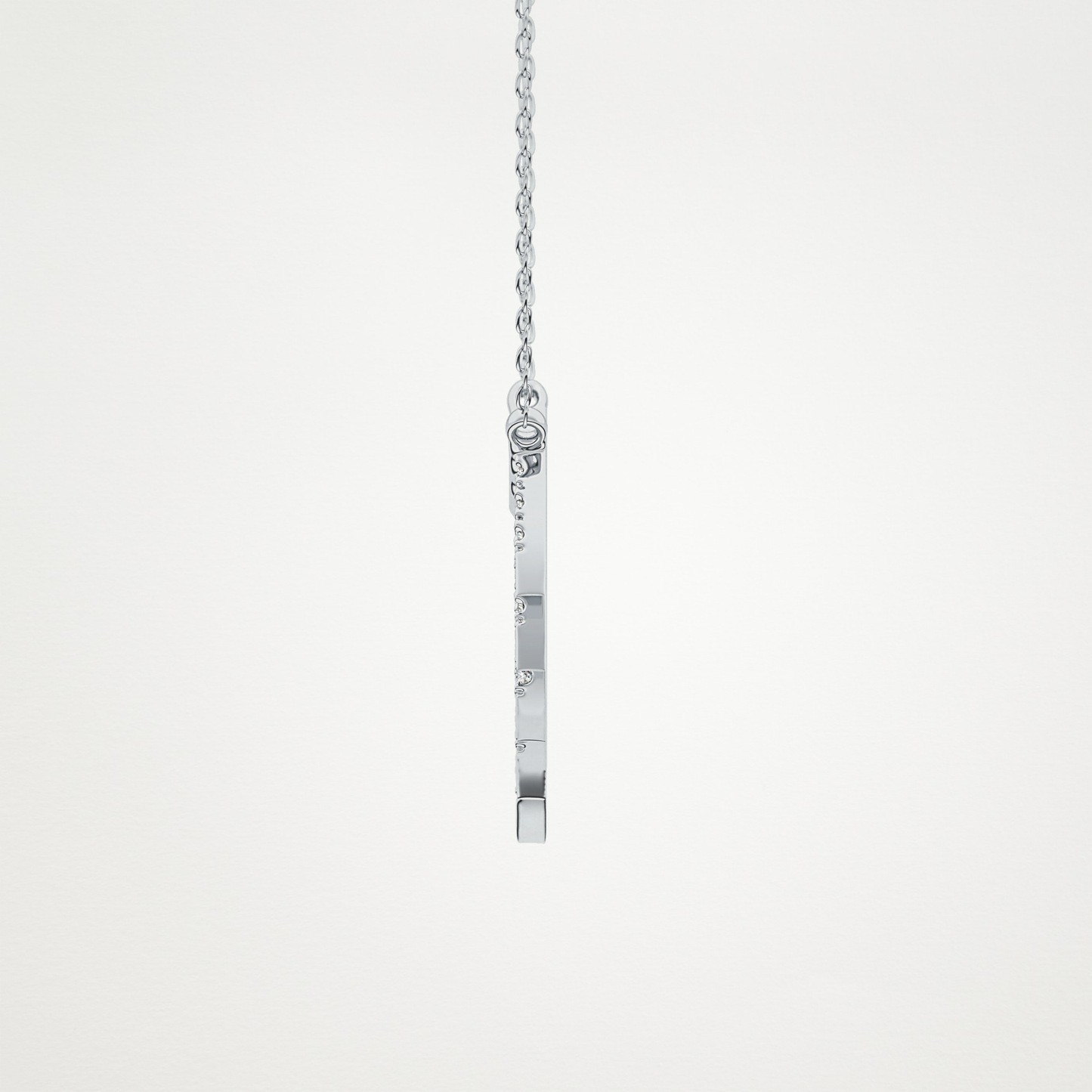 0.426 TCW Round Lab Grown Diamond Rising Sun Necklace